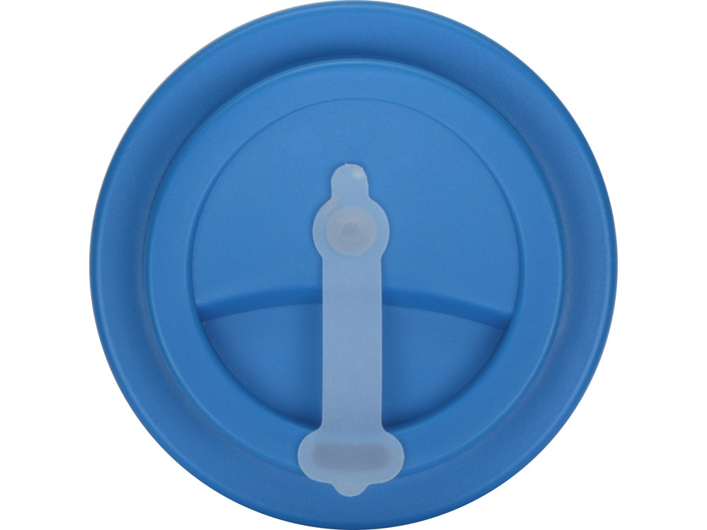 Пластиковый стакан Take away с двойными стенками и крышкой с силиконовым клапаном, 350 мл, белый/голубой - фото 5 - id-p215148922