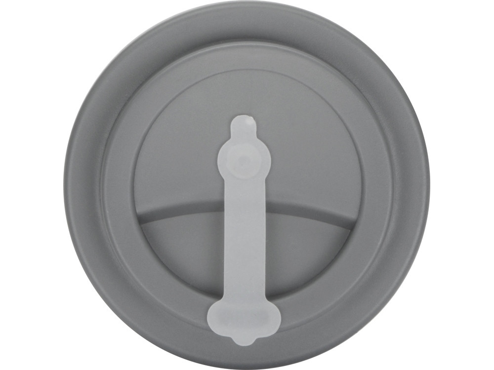 Пластиковый стакан Take away с двойными стенками и крышкой с силиконовым клапаном, 350 мл, белый/серый - фото 5 - id-p215148927