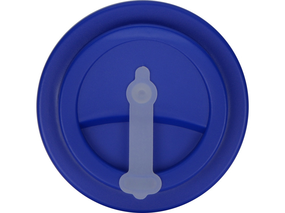 Пластиковый стакан Take away с двойными стенками и крышкой с силиконовым клапаном, 350 мл, белый/синий - фото 5 - id-p215148928
