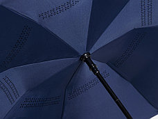 Зонт-трость наоборот Inversa, полуавтомат, темно-синий, фото 3