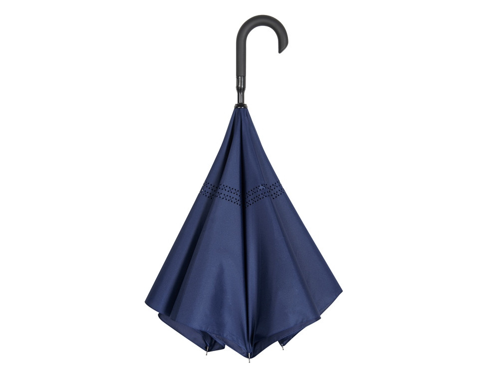 Зонт-трость наоборот Inversa, полуавтомат, темно-синий - фото 8 - id-p215147009