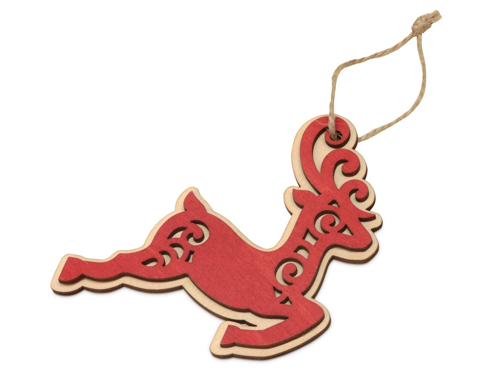 Подвеска деревянная Рождественский олень - фото 1 - id-p215149922