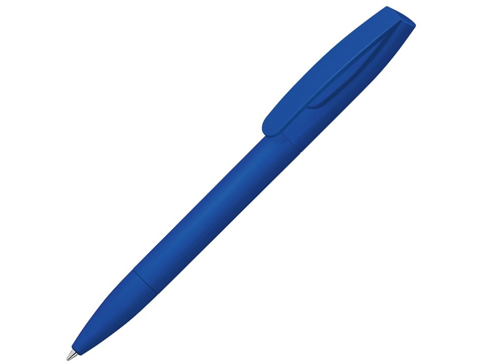 Шариковая ручка Coral Gum с прорезиненным soft-touch корпусом и клипом., синий - фото 1 - id-p215148939