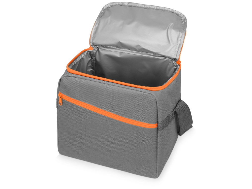 Изотермическая сумка-холодильник Classic c контрастной молнией, серый/оранжевый - фото 2 - id-p215147023