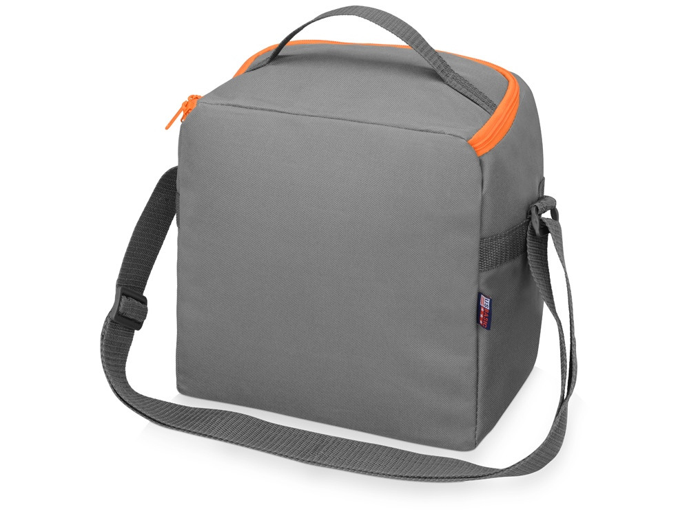Изотермическая сумка-холодильник Classic c контрастной молнией, серый/оранжевый - фото 3 - id-p215147023