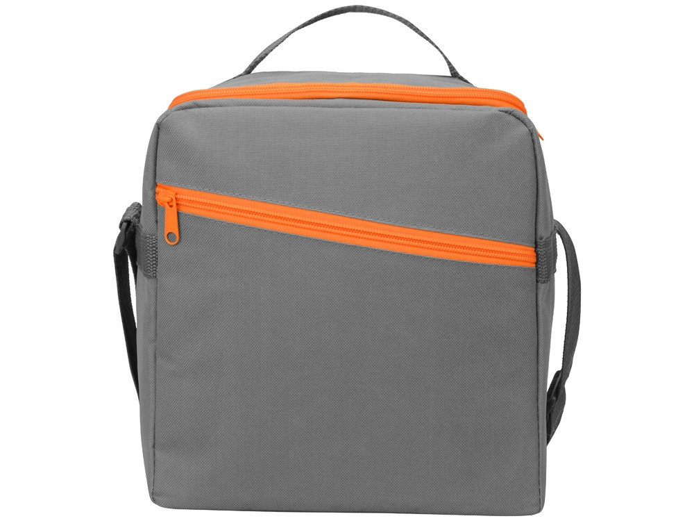 Изотермическая сумка-холодильник Classic c контрастной молнией, серый/оранжевый - фото 4 - id-p215147023