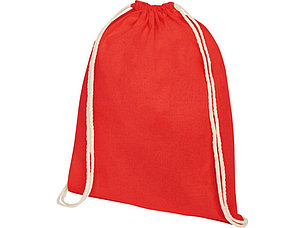 Рюкзак со шнурком Tenes из хлопка плотностью 140 г/м2, красный, фото 2