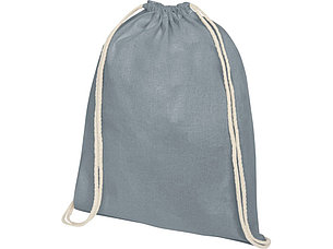 Рюкзак со шнурком Tenes из хлопка плотностью 140 г/м2, серый, фото 2