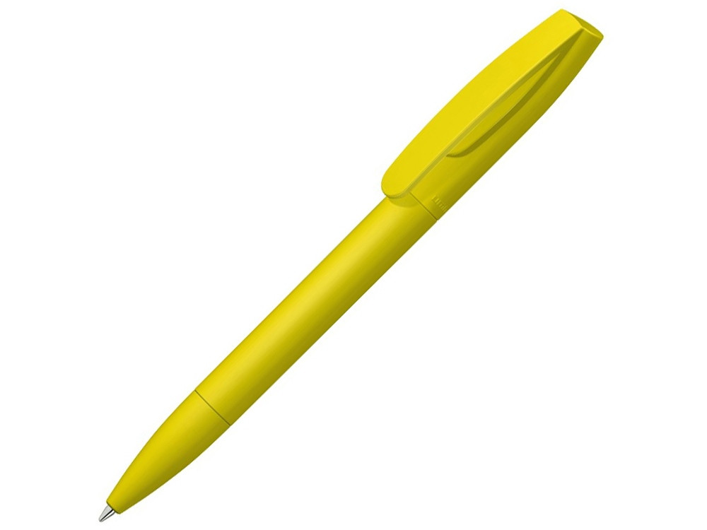 Шариковая ручка Coral Gum с прорезиненным soft-touch корпусом и клипом., желтый - фото 1 - id-p215148945