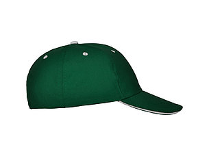 Бейсболка Panel унисекс, бутылочный зеленый, фото 2