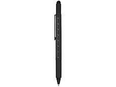 Ручка шариковая металлическая Tool, черный. Встроенный уровень, мини отвертка, стилус, фото 3
