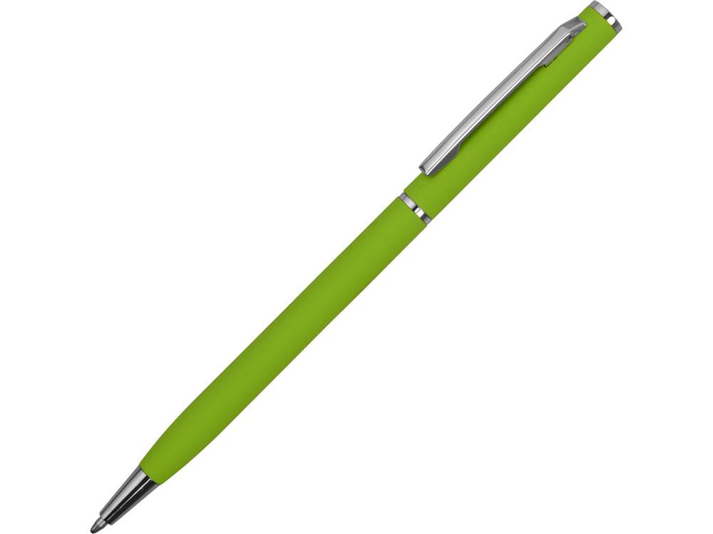 Ручка металлическая шариковая Атриум с покрытием софт-тач, зеленое яблоко - фото 1 - id-p215148030