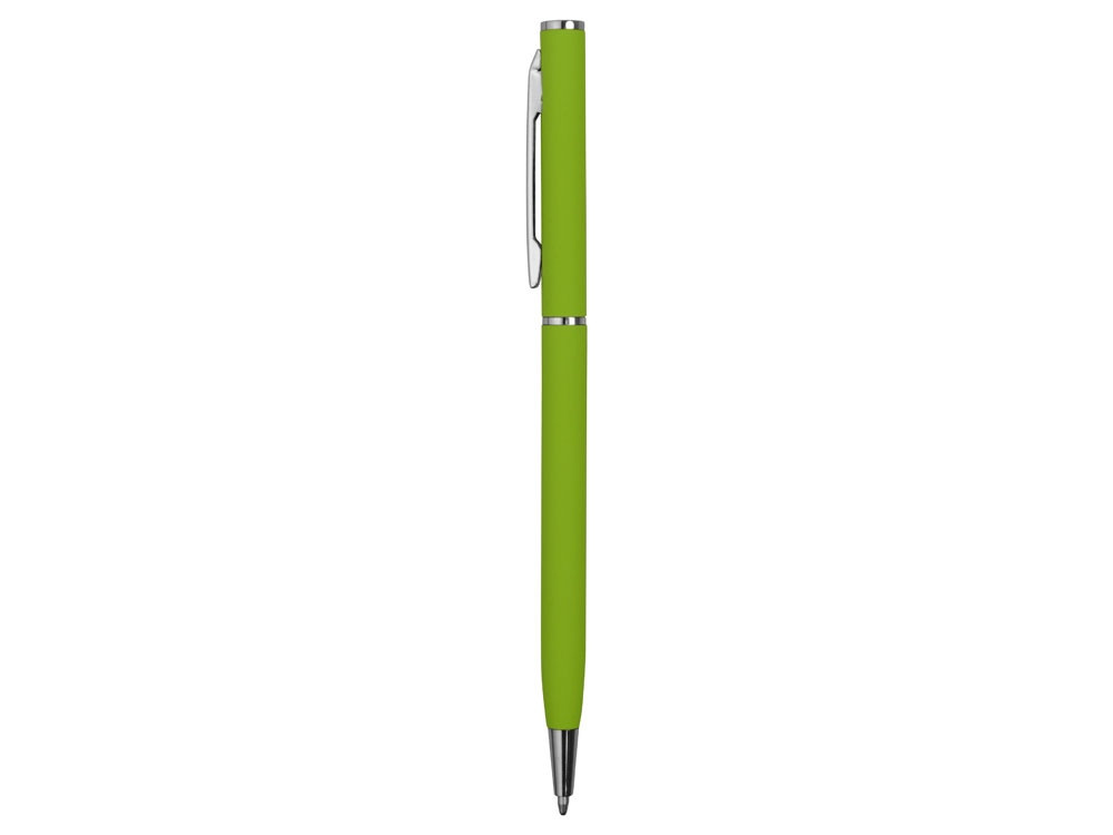 Ручка металлическая шариковая Атриум с покрытием софт-тач, зеленое яблоко - фото 3 - id-p215148030