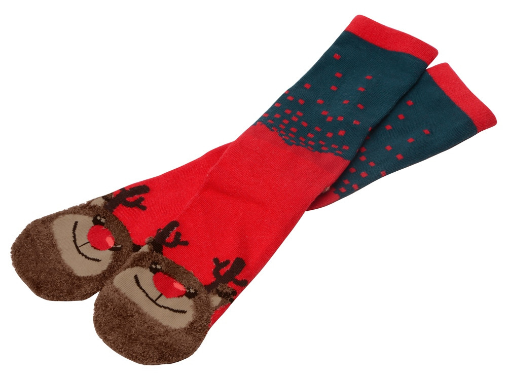 Набор носков с рождественской символикой в мешке мужские, 2 пары, красный - фото 4 - id-p215149976