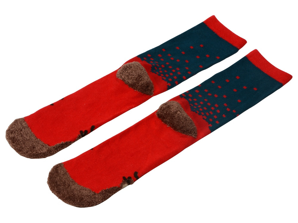 Набор носков с рождественской символикой в мешке мужские, 2 пары, красный - фото 5 - id-p215149976