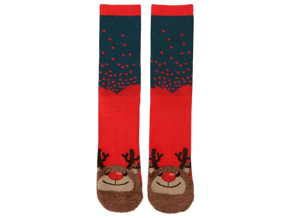 Набор носков с рождественской символикой в мешке мужские, 2 пары, красный - фото 7 - id-p215149976