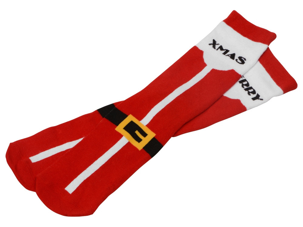 Набор носков с рождественской символикой в мешке мужские, 2 пары, красный - фото 10 - id-p215149976