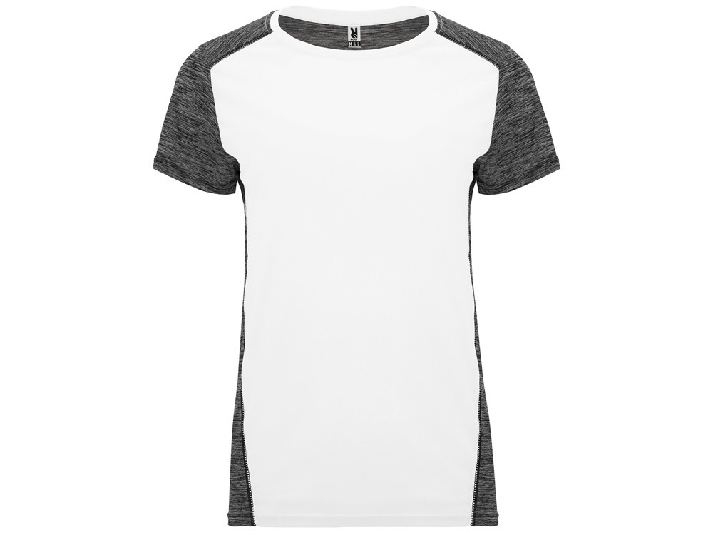 Спортивная футболка Zolder женская, белый/меланжевый черный - фото 1 - id-p215152922