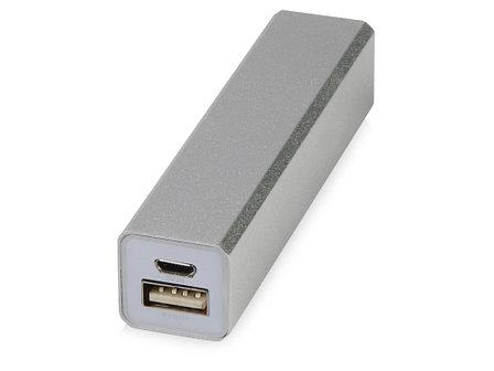 Портативное зарядное устройство Брадуэлл, 2200 mAh, серебристый, фото 2