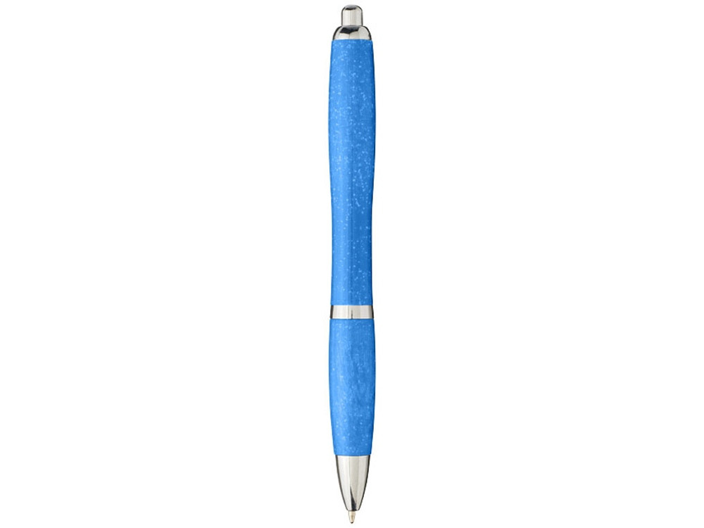 Шариковая ручка Nash из пшеничной соломы с хромированным наконечником, cиний - фото 2 - id-p215148074
