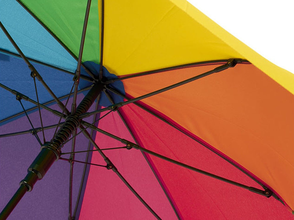 23-дюймовый ветрозащитный полуавтоматический зонт Sarah, радужный - фото 5 - id-p215148082