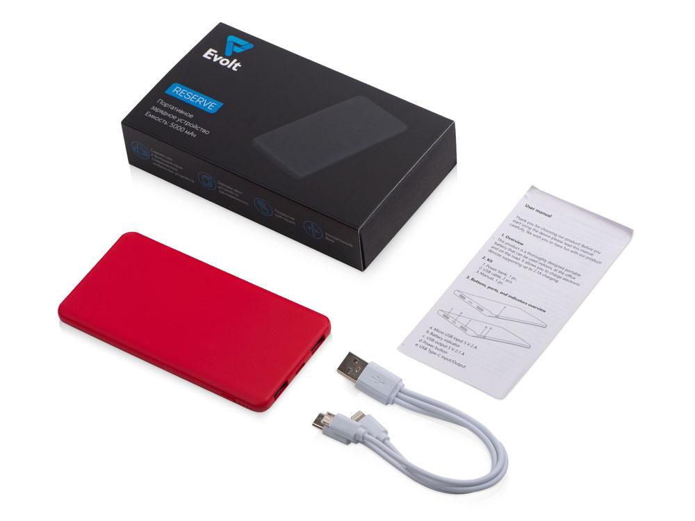Портативное зарядное устройство Reserve с USB Type-C, 5000 mAh, красный - фото 8 - id-p215147114