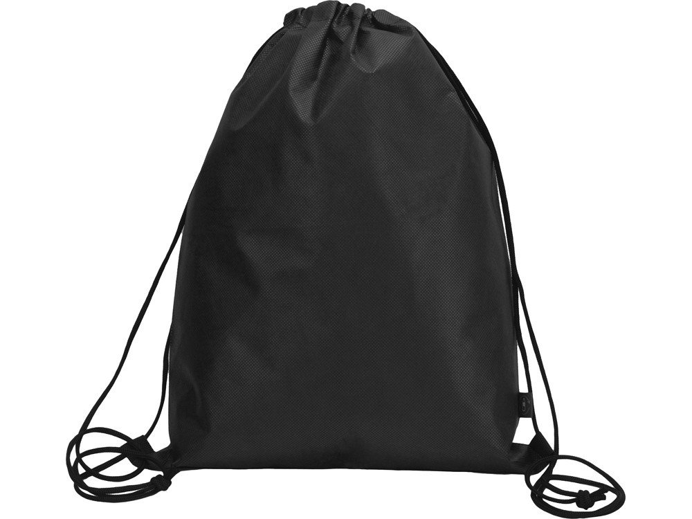 Рюкзак-мешок Reviver из нетканого переработанного материала RPET, черный - фото 2 - id-p215150016