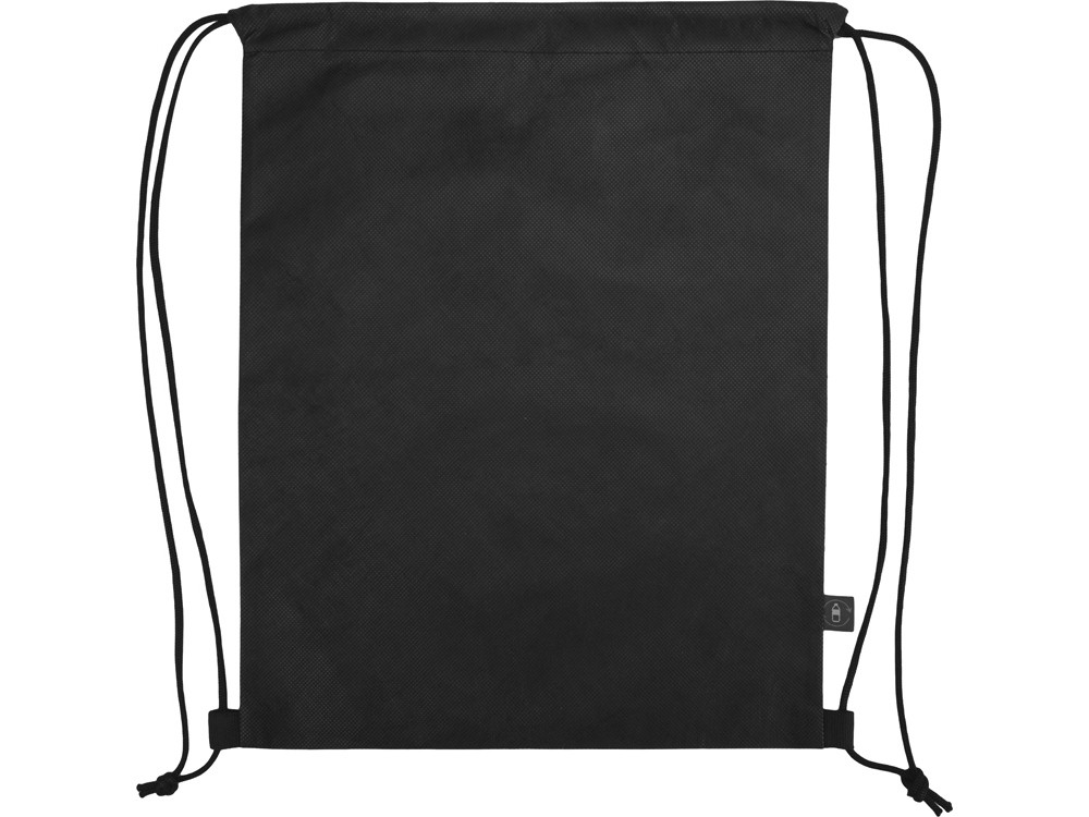Рюкзак-мешок Reviver из нетканого переработанного материала RPET, черный - фото 4 - id-p215150016