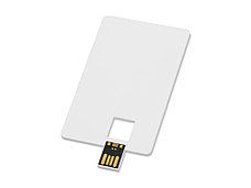 Флеш-карта USB 2.0 16 Gb в виде пластиковой карты Card, белый, фото 2