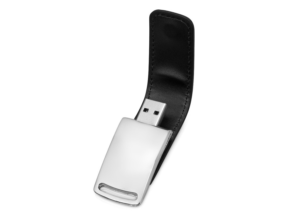 Флеш-карта USB 2.0 16 Gb с магнитным замком Vigo, черный/серебристый - фото 2 - id-p215147130