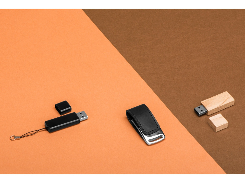 Флеш-карта USB 2.0 16 Gb с магнитным замком Vigo, черный/серебристый - фото 4 - id-p215147130