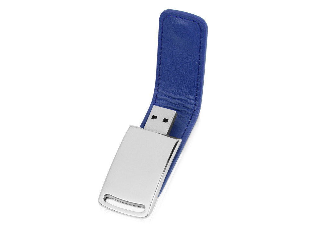 Флеш-карта USB 2.0 16 Gb с магнитным замком Vigo, синий/серебристый - фото 2 - id-p215147132