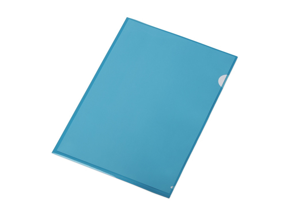 Папка-уголок прозрачный формата А4 0,18 мм, синий глянцевый - фото 2 - id-p215149058