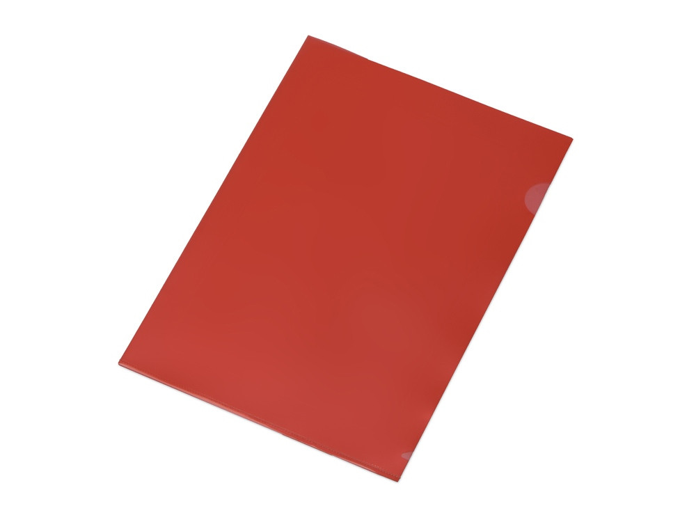 Папка-уголок прозрачный формата А4 0,18 мм, красный глянцевый - фото 1 - id-p215149059