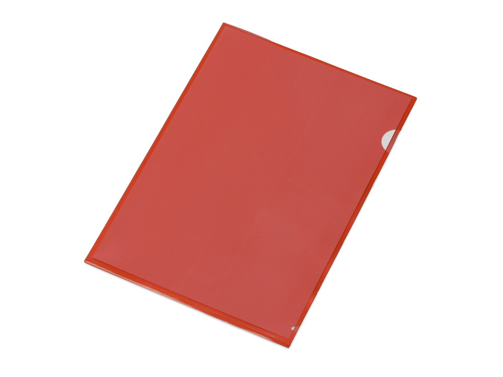 Папка-уголок прозрачный формата А4 0,18 мм, красный глянцевый - фото 2 - id-p215149059
