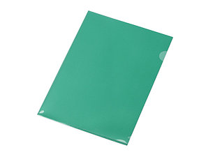 Папка-уголок прозрачный формата А4  0,18 мм, зеленый глянцевый, фото 2