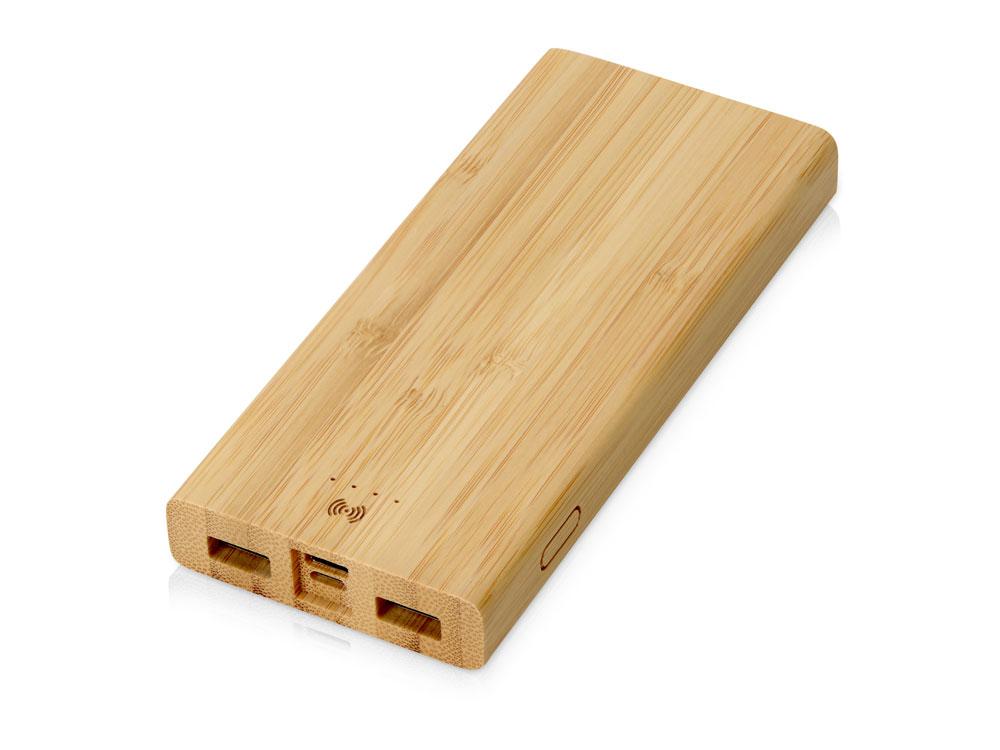 Внешний беспроводной аккумулятор из бамбука Bamboo Air, 10000 mAh - фото 1 - id-p215149069