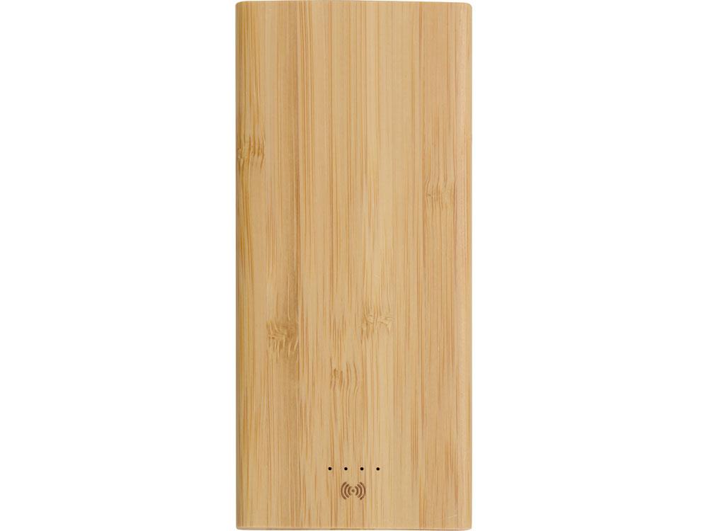 Внешний беспроводной аккумулятор из бамбука Bamboo Air, 10000 mAh - фото 4 - id-p215149069