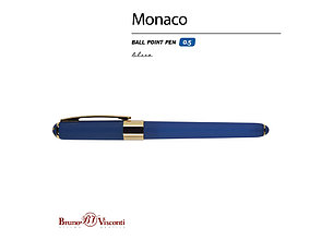 Ручка пластиковая шариковая Monaco, 0,5мм, синие чернила, темно-синий, фото 2