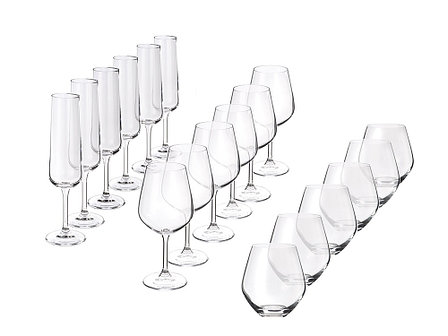 Подарочный набор бокалов для игристых и тихих вин Vivino, 18 шт., фото 2