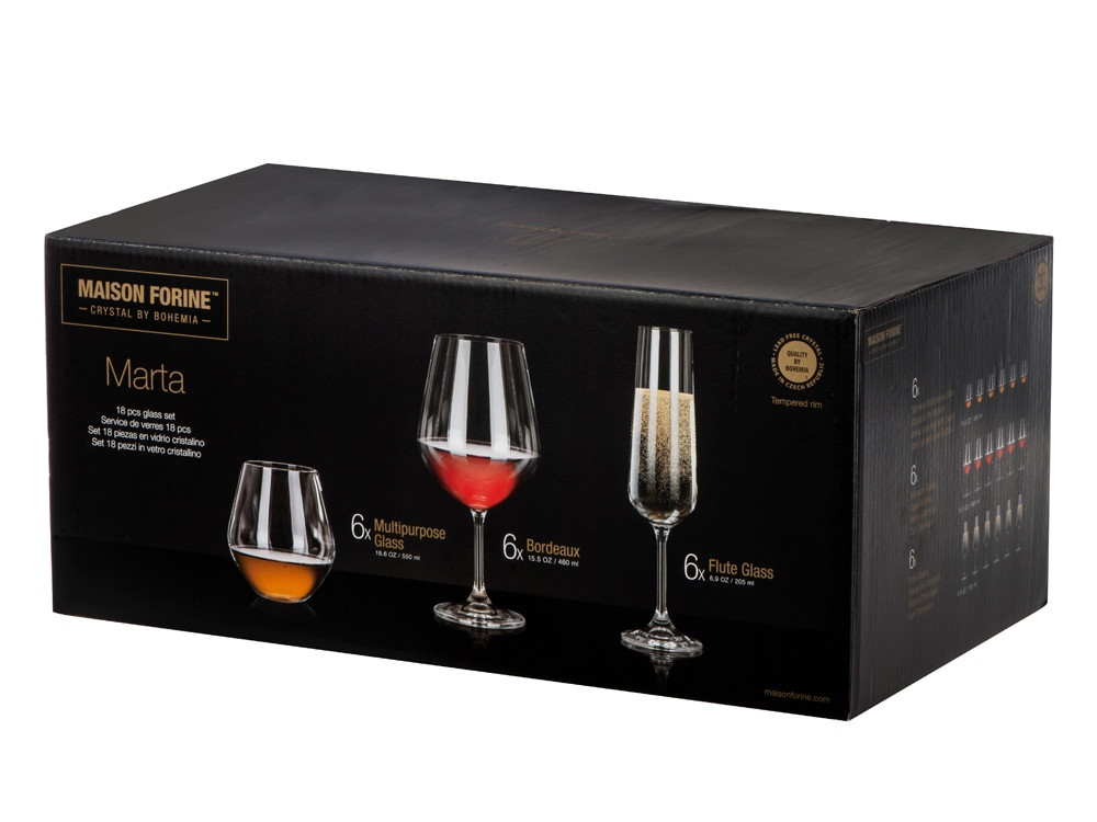 Подарочный набор бокалов для игристых и тихих вин Vivino, 18 шт. - фото 9 - id-p215149131