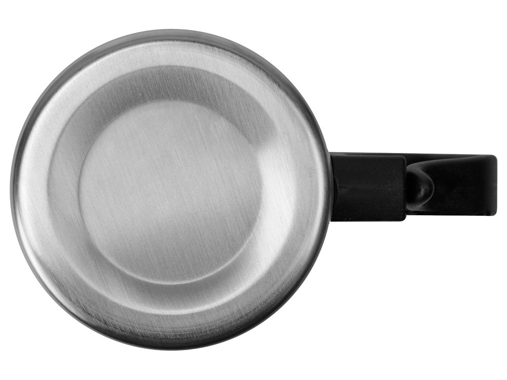 Стальная кружка Climber с пластиковой ручкой, серебристый/черный - фото 4 - id-p215149134