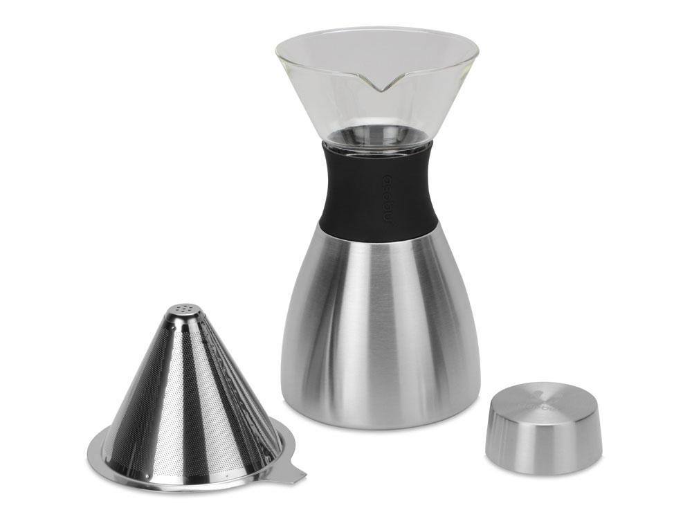 Кофеварка POUR OVER, 1000 мл, серебристый/черный - фото 2 - id-p215152089