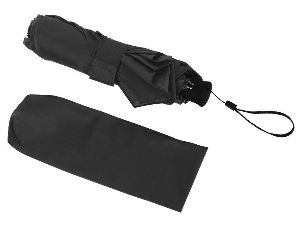 Складной компактный механический зонт Super Light, черный - фото 3 - id-p215152105