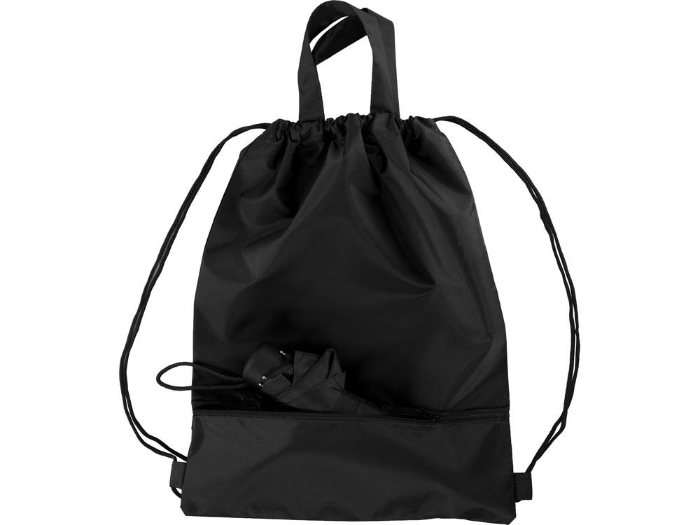 Зонт Picau из переработанного пластика в сумочке, черный - фото 10 - id-p215152110