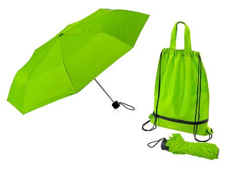 Зонт Picau из переработанного пластика в сумочке, зеленое яблоко, фото 2