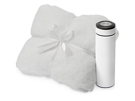Подарочный набор с пледом, термосом Cozy hygge, белый, фото 2