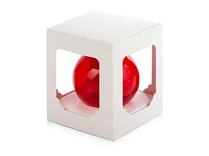 Стеклянный шар красный полупрозрачный, заготовка шара 6 см, цвет 13, фото 2