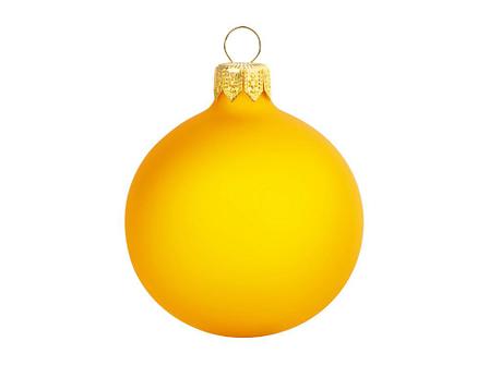 Стеклянный шар желтый матовый, заготовка шара 6 см, цвет 23, фото 2