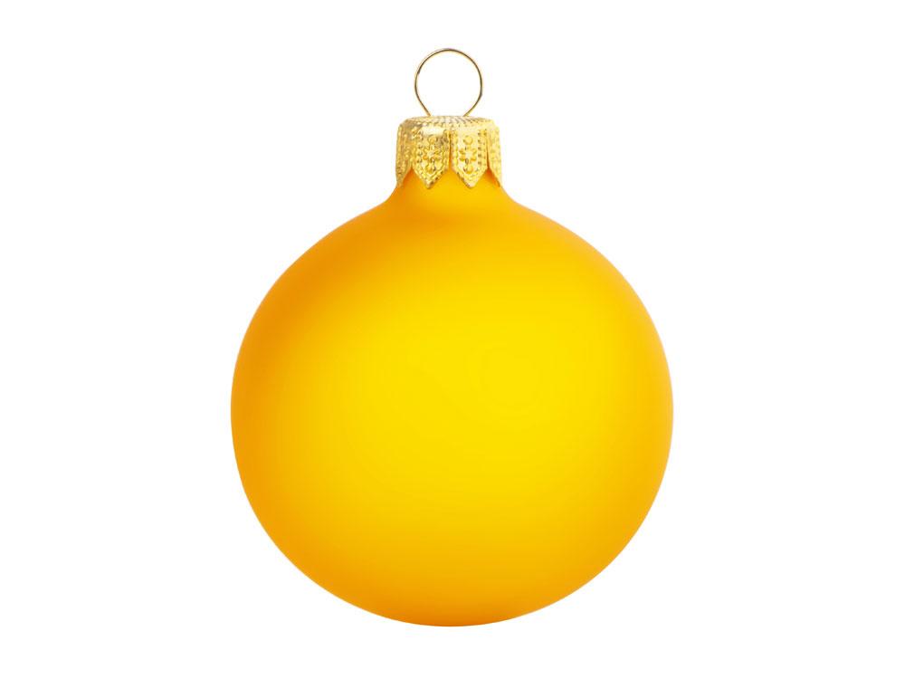 Стеклянный шар желтый матовый, заготовка шара 6 см, цвет 23 - фото 1 - id-p215153096